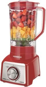 Liquidificador Turbo Premium, 127v, Mondial L-1000 R, Vermelho/prata