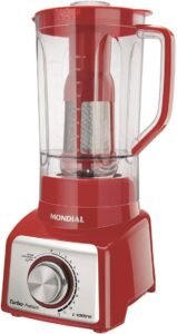 Liquidificador Turbo Premium, 220v, Mondial L-1000 R, Vermelho/prata
