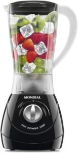 Liquidificador Mondial, Easy Power 550W, 220V, Preto, 1L - L-550-B