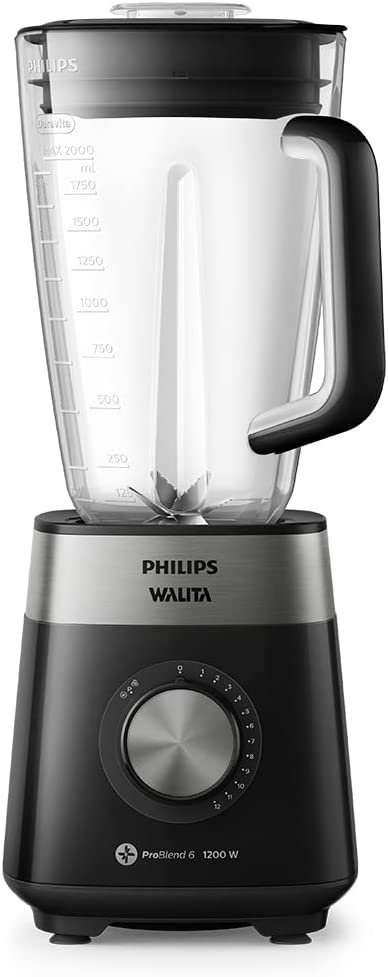 Liquidificador Série 5000, RI2242, Preto, 220v, Jarra Inquebrável, Philips Walita