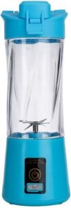 Mini Liquidificador Portátil Recarregável Prático 6 Lâminas (Azul)