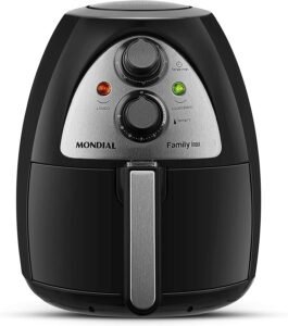 Fritadeira Sem Óleo Mondial, Family Inox-I - 4L, 110V, Preto, 1500W - NAF-03i