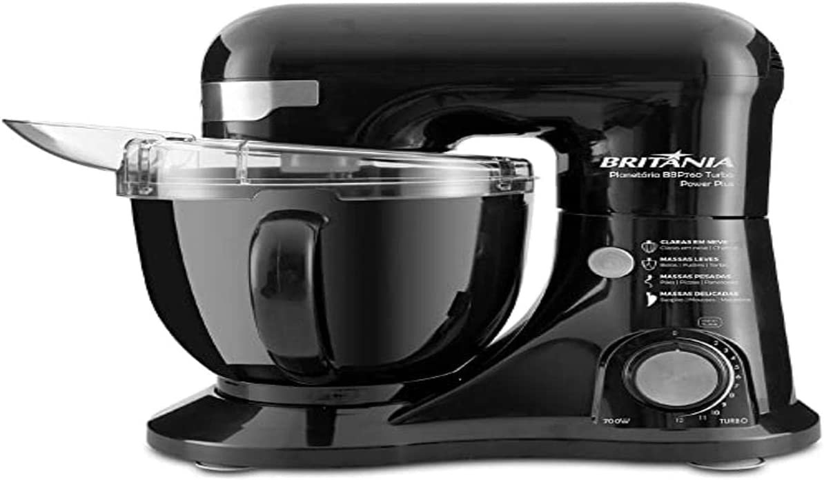 Batedeira Planetária Britânia BBP760P Power Plus Turbo 127V