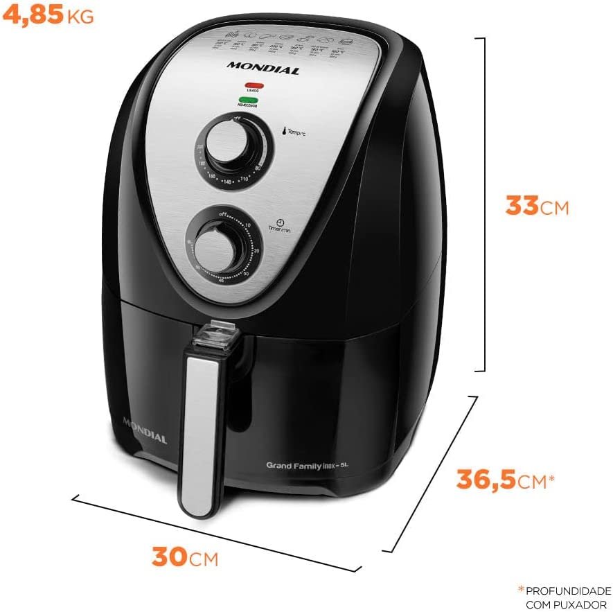 Dimensões air fryer mondial afn 50