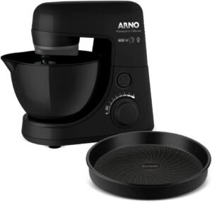 Batedeira Planetária Arno Nova Deluxe SX8838 com 8 Velocidades e 600W Preta - 110v