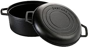 Panela Duo Ferro Fundido Caçarola Frigideira Santana 24cm