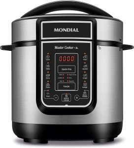 Panela de Pressão Elétrica Mondial, Master Cooker - 3L, 220V, Preto, 700W - PE-40 