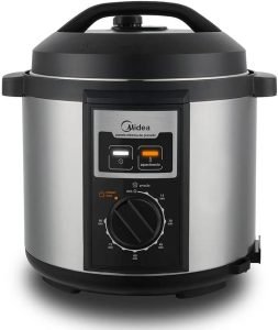 Panela de Pressão Mecanica, 6L, Inox/Preto, 220v, Midea 
