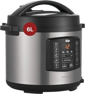 WAP Panela de Pressão Elétrica em Inox WPPE1 com Painel Digital, 6 Litros, Antiaderente, Timer Programável, 1000W, 127V 