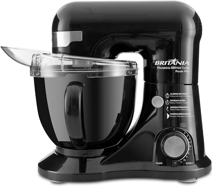 Batedeira Planetária Britânia BBP760P Power Plus Turbo 127V