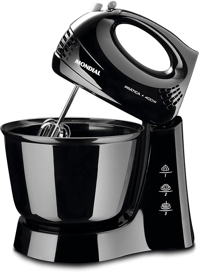 Batedeira Prática Mondial Preto 400W 110V B-44-B