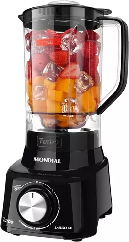 MONDIAL Liquidificador Turbo Full, Preto, 900W, 220V - L-900 FB
